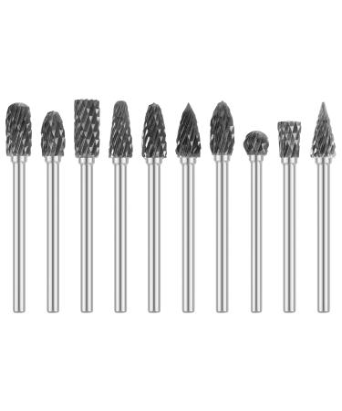LG 10Pcs Grinding Burr Set Tungsten Steel Sharp Rotary Burrs Bit with 1/8 Inch Shank Wear Resistant Carving Burr Set Rotary Tool Accessories Woodworking Tool for Stone Wood Metal GUANSHANG - Buy Online on GoSupps.com