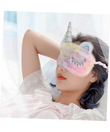 FRCOLOR Unicorn Eye Patch - 2pcs White Plush Sleep Stickers for Restful Eyes | International Shipping Available - Buy Online on GoSupps.com