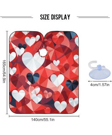 Waterproof Barber Cape - Valentine's Day Heart & Cheetah Haircut Bib for Men | Unisex Hair Cutting Cape - Buy Online on GoSupps.com