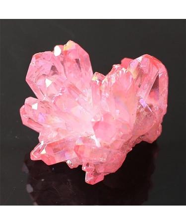 100gNatural Quartz Crystal Pink Cluster Electroplate Colour Cluster Point Specimen Home Decor yuebang Stone Mineral Specimen