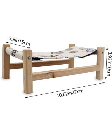 Wooden Reptile Hammock Swing for Bearded Dragon & Gecko - Tower Pattern Lizard Bed - Buy Online on GoSupps.com