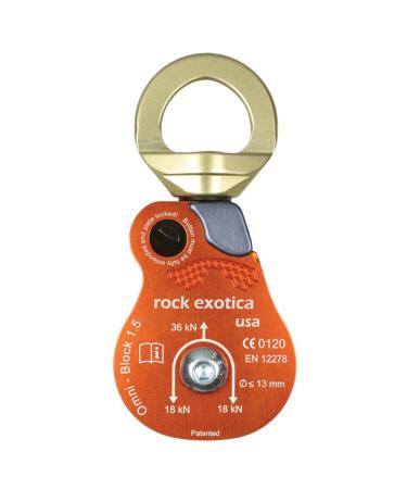 Rock Exotica Omni-Block 1.5" Pulley Orange 1.5" Single