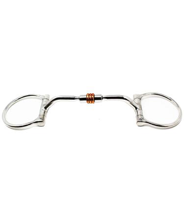 Horse Stainless Steel Mouth D-Ring Comfort Snaffle Bit Copper Rollers 35310v 5" Mouth
