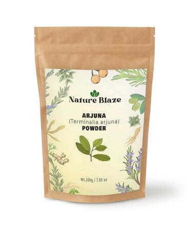 Nature Blaze Arjuna Powder | Terminalia Arjuna | Finely Ground Botanical Powder | No Additives Preservatives or Fillers | Traditional Ingredient | 200Gm / 7.0 Ounce Arjuna Powder 200 grams