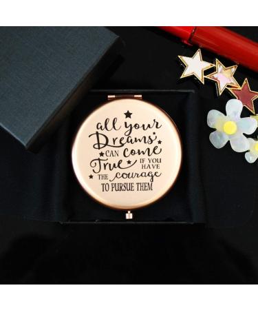 Onederful Friends Girls Gift - Inspirational Quotes Saying Travel Compact Pocket Mirror - Perfect Birthday, Christmas, Graduate Gift Ideas for Friends, Girl, Sister - Present for Her - All Your Dreams - Buy Online on GoSupps.com