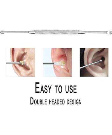 Portable Double-ended Stainless Steel Earpick Spoon | Ear Wax Removal Cleaner & Ear Care Tool Kit | Personal Care Beauty Products - Buy Online on GoSupps.com