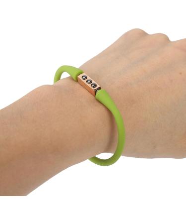 Negative Ion & Magnetic Sports Bracelet - Boost Blood Circulation for Basketball - Lightweight Green Silicone - Buy Online on GoSupps.com
