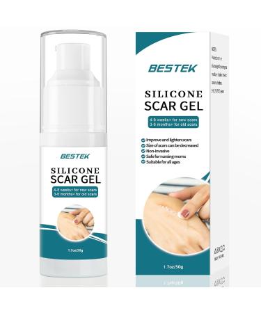 BESTEK Scar Cream - Advanced Scar Gel for Surgical Acne Keloids & Stretch Marks - Effective Scar Treatment for Face & Body - 1.76oz/50ml - Buy Online on GoSupps.com