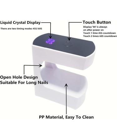 Lishumei Mini LED Nail Lamp 24W UV Light with Timer | Portable USB Nail Dryer for Gel Nails | Quicky-Dry UV Lamp for Travel Manicure Art - Buy Online on GoSupps.com