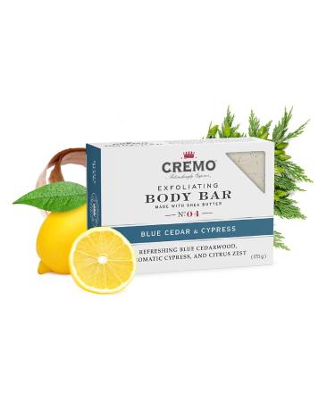 Cremo Exfoliating Body Bars Blue Cedar & Cypress - Pack of 3, 18 oz Bars with Lava Rock, Oat Kernel & Shea Butter for Smooth, Healthy Skin - Buy Online on GoSupps.com