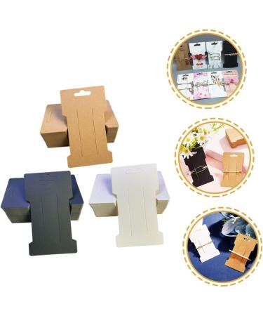 FOMIYES 1200 Sheets Headband Wrapping Card Headband Display Hair Bow Display Hair Barrette Display Earring Hair Jewels Headband Black Hair Rope Display Card Accessories Cardboard Paper - Buy Online on GoSupps.com