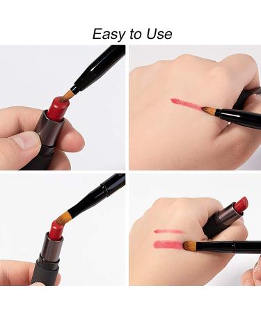 PrettyAimee Retractable Lip Brush Lip Liner Brushes Concealer Dual End Travel Retractable Lipstick Eyeshadow Foundation Makeup Brush Tool - Buy Online on GoSupps.com