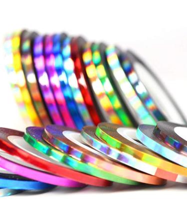 10pcs Mixed Colors Striping Tapes Line Adhesive Sticker Nail Art Tips Decorations Manicure Tool Diy Nail Art Accessories For Women Ladies - Buy Online on GoSupps.com