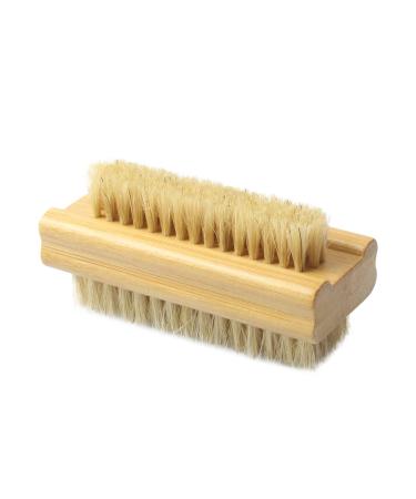 YEEPSYS Fingernail Scrub Brush Two-sided Nature Bamboo Hand Brush  Cleaning Nail Brush tools for Toes and Nails