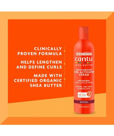 Cantu Moisturizing Curl Activator Cream 355 ml Cocount Oil Shine & Hold Mist 237 ml with Coconut Curling Cream 340 g TRIO BUNDLE - Buy Online on GoSupps.com