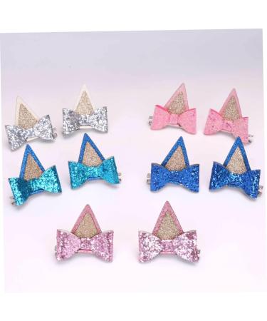 MUSISALY 6 Pairs Hair Bow Barrettes Kawaii Hair Clips Glitter Bowknot Hairpin Cute Hair Supplies Glitter Hair Clips Ear Bow Hair Barrettes Hair Pin Hair Clips for Girl Bow Hair Clip Fabric - Buy Online on GoSupps.com