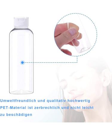 Voarge Travel Bottle Set - 6 Pack 100ml Transparent Plastic Bottles with Funnels for Air Travel & Vacation - Buy Online on GoSupps.com