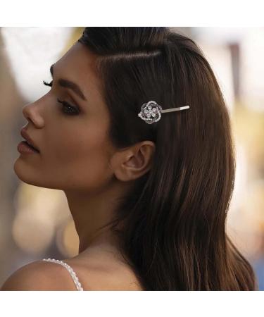 Cimenexe Bohemian Crystal Flower Hair Clip Rhinestone Hair Pin Clips Gold Pearl Hair Pins Pearl Flower Bobby Pins Barrettes Paved Cz Hair Barrette Bridal Headwear Wedding Hair Accessories Jewelry Style E - Buy Online on GoSupps.com