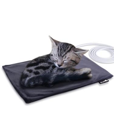 Pecute Pet Heating Pad, Waterproof Cat Heating Pad, Safe Electric Dog Heating Pad with Chew Resistant Cord, Auto Power Off, Pet Heating Pads for Dogs, Cats Constant Temp S 12.6" x 15.7"