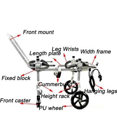 Dog Wheelchair for Back Legs Adjustable Dog Wheelchair Pet/Doggie Wheelchairs with Disabled Hind Legs Walking Mobility Recovery Aid - Easy to Assemble (Size : M) Medium - Buy Online on GoSupps.com