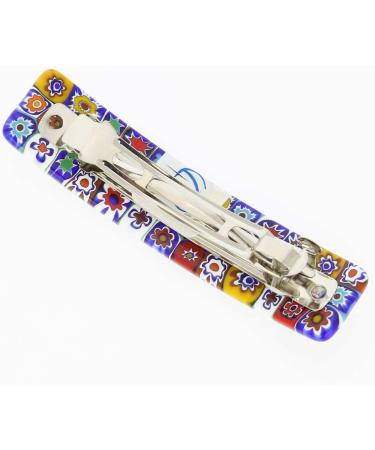 GlassOfVenice Murano Glass Color Splash Millefiori Hair Clip - Buy Online on GoSupps.com