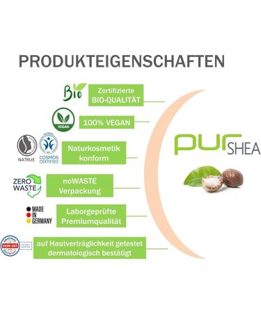 purSHEA - Organic Shea Butter - 100% Natural - Velvety Soft Consistency - Rich Skin Care in Organic Quality - Plastic-Free - 250 ml (Orange) - Buy Online on GoSupps.com
