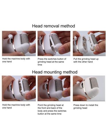 Electric Foot File - Portable Waterproof USB Foot Care with 3 Grinding Heads for Hard Cracked and Dry Skin - Ideal for Pumice Treatment - Buy Online on GoSupps.com