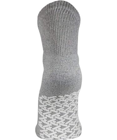 Non-Skid Diabetic Cotton Quarter Socks | 6 Pairs, Grey, Size 10-13 (Medium) - Buy Online on GoSupps.com