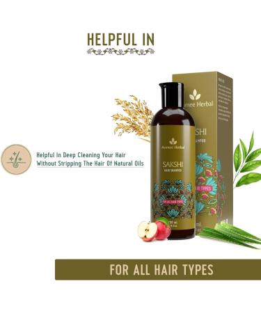 Avi.mee Herbal Sakshi Hair Shampoo | Deep Cleaning Shampoo | With Aloe Vera Apple Cider Vinegar Rice Protein & Tea Tree Oil | 200 mL - Buy Online on GoSupps.com