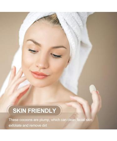 100pcs Natural Organic Silk Balls for Facial Cleaning & Whitening Exfoliation - Best eCommerce Skincare Solution - Buy Online on GoSupps.com