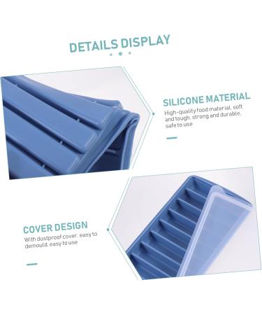 GRIRIW Square Ice Cube Tray 1pc Lid Shaped Household Kitchen Cube Bar Shop DIY Design Dessert Supply Tray Making Ice Home Mold 24.5X11.5CM Blue - Buy Online on GoSupps.com