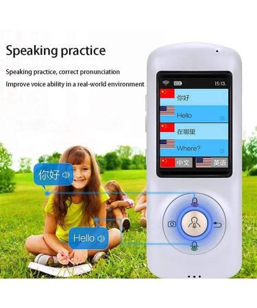 Instant Translator Device Smart Language Translator Device Smart Language Voice 2.4 Inch Touch Screen 28 Languages WiFi Pocket Electronic Translators Learning (White) Vision - Buy Online on GoSupps.com