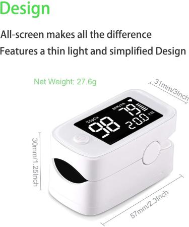 Maclean PR-870 Pulse Oximeter | Accurate SpO2 Measurement & 1.5 HD LED Display | International Shipping Available - Buy Online on GoSupps.com