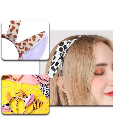 6 Pieces Animal Ears Headbands Soft Plush Hair Hoops Elastic Hair Bands for Adult and Children's Parties and Holiday Decorations - Buy Online on GoSupps.com