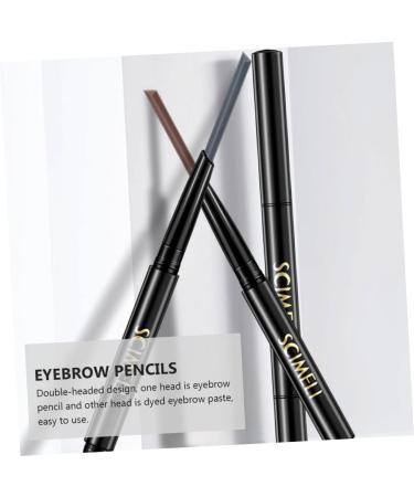 TOVINANNA 2pcs 2 1 Eyebrow Makeup Tools Womens for Shaving Eyeliner Pencil To Rotate Cosmetic Door 1 count (Pack of 1) Greyx2pcs - Buy Online on GoSupps.com