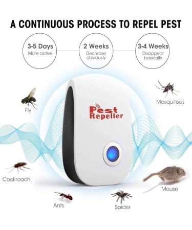 6-Pack Ultrasonic Pest Repeller: Plug-in Mouse, Mice, Mosquito, Spider, Ant, Cockroach, Rodent Repellent - Indoor Pest Defense - Buy Online on GoSupps.com