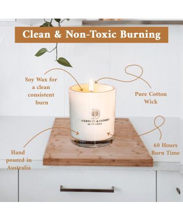 Wavertree & London Organic Sandalwood & Patchouli Soy Wax Candle Non-Toxic Hand Poured in Australia 60 Hours Burn Time 11.66 Oz Triple Scented for Relaxation - Buy Online on GoSupps.com