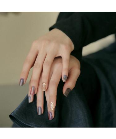 Zinipin Gellight Semi-Cured Gel Nail Strips | 24 Nail Wraps | Includes Nail Wipes Cuticle Stick & Nail File | Negative Space (Mood Day) - Buy Online on GoSupps.com