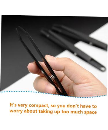 Stobok 12-Piece Flat Head Tweezers Set - Perfect for First Aid Trimming Nasal Hair and Eyelash Extensions - Pink Plastic Tweezers for Precision Use - Buy Online on GoSupps.com