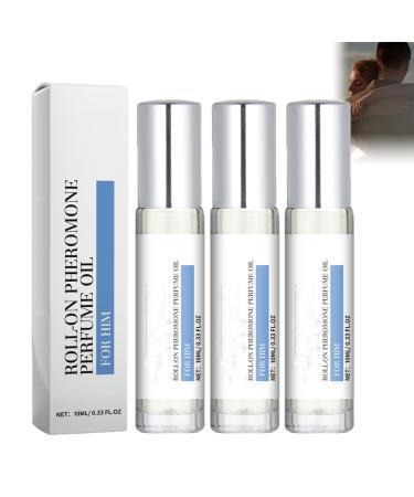 Rose Perfume for Men Valentine's Day Pheromone Cologne Perfume Oil 10ml (3pc)