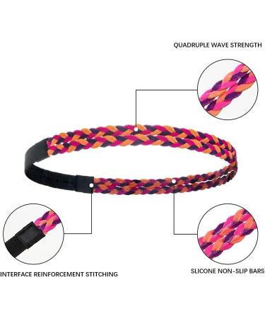 Women's Workout Sweatbands - Non Slip Athletic Headbands for Running - Moisture Wicking - Pack of 4 - Buy Online on GoSupps.com