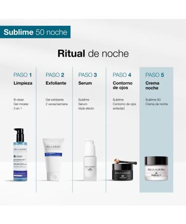  BELLA AURORA Bella Aurora Sublime 50 Night new formula | Anti-aging firming cream with collagen ceramides and microbiome Repair Complex | Regenerates nourishes and improves the firmness of mature skin | 50 ml - Buy Online on GoSupps.com