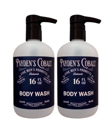Payden's Cobalt Leather & Tea For Men Scented Body Wash 16 Oz (2 Pack)
