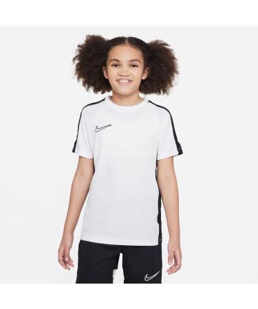 Nike Unisex Kids' Y NK Df Acd23 Short-Sleeve Soccer Top 170 - White/Black | Shop Internationally - Buy Online on GoSupps.com