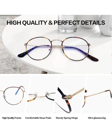 Fashionable Round Reading Glasses for Women | Retro Oval Anti-Glare Presbyopia & Stylish Metal Computer Lens - Kaeoisfu - Buy Online on GoSupps.com