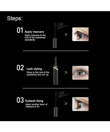 Electric Eyelash Curler High Temperature Long Lasting Eyelash Permer Heated Curler with Curved Brush Head USB Charge Eyelash Perming Tool for Women Men - Buy Online on GoSupps.com
