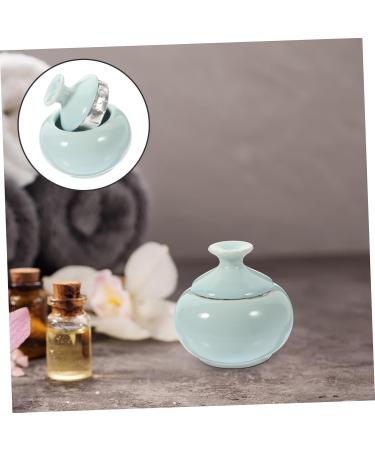 Healeved makeup jar lip balm holder ceramics skincare cosmetic sample containers 4.7x4.7cm Sky-blue - Buy Online on GoSupps.com
