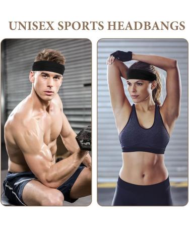URAQT Sports Headband 2Pcs Elastic Head Bands Hairband Yoga Cotton Headbands Unisex Fitness Exercise Headwear Non-Slip Sweatband for Men and Women Sports Workout Running Cycling and Yoga 2pcs-Wide sport headband - Buy Online on GoSupps.com