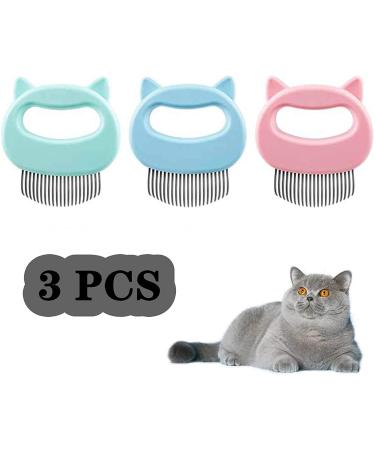 3 Pcs Cat Massage Shell Comb Pet Hair Removal Massaging Shell Comb Removing Knots and Tangles Grooming Tool Fit for Pet Short & Long Hair