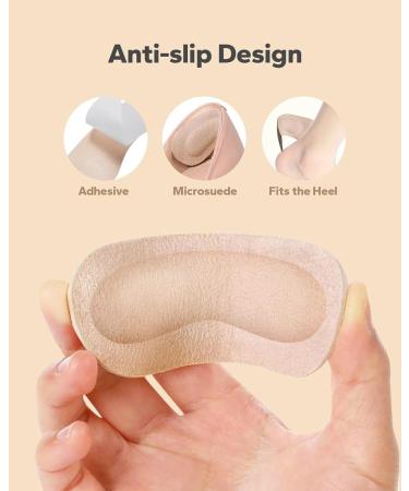 Buy Silicone Heel Grips (5 Pairs) - Self-Adhesive Shoe Pads for Men & Women | Improve Fit Comfort Stop Heel Slip & Blisters - Black & Pale Apricot - Buy Online on GoSupps.com